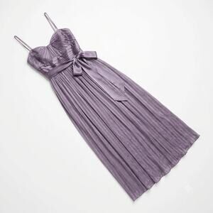 BCBGMaxazria Pure Silk Alicia Bridesmaid Gown Wisteria Purple Evening Womens 0 2